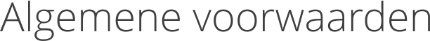 Algemene voorwaarden